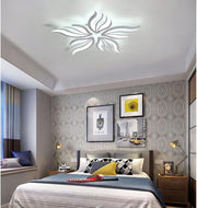 Πολυέλαιος LED με τηλεχειριστήριο SAKURA 60W, 5 πέταλα, Κρύο/Ζεστό/Ουδέτερο φως, Ρυθμιζόμενο, Λευκό