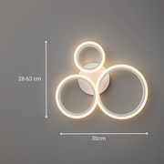 Πολυέλαιος LED με τηλεχειριστήριο BETTY 40W, 3 κύκλοι, κρύο/ζεστό/ουδέτερο φως, ρυθμιζόμενο, λευκό, μέταλλο και ακρυλικό