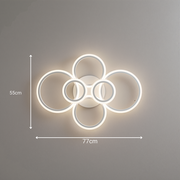 Πολυέλαιος LED με τηλεχειριστήριο BETTY 82W, 6 κύκλοι, κρύο/ζεστό/ουδέτερο φως, ρυθμιζόμενο, λευκό