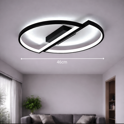 Πολυέλαιος LED με τηλεχειριστήριο VECTOR ARCUS 52W, 2 Στοιχεία, Κρύο/Ζεστό/Ουδέτερο φως, Ρυθμιζόμενο, Μαύρο