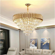 VERSAILLES Supremo Crystal Chandelier, CC900/800GD, 12xE14, Διάμετρος 80cm, Γυαλιστερό Χρυσό, Ρυθμιζόμενο Ύψος, Μέταλλο και Κρύσταλλο