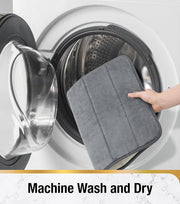 Σετ 3 Χαλάκια Μπάνιου, 50x40 cm, Μπλε, Αντιολισθητικό