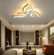 Πολυέλαιος LED με τηλεχειριστήριο SAKURA 37W, 3 Πέταλα, Κρύο/Ζεστό/Ουδέτερο φως, Ρυθμιζόμενο, Λευκό