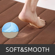 Σετ 3 Χαλάκια Μπάνιου, 50x40 cm, Μπλε, Αντιολισθητικό