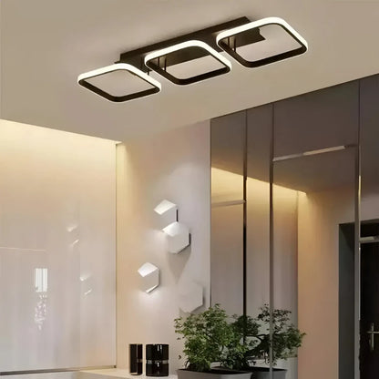 LED LED Vertex Grid Paralal, 32W, 3 τετράγωνα κρύο/ζεστό/ουδέτερο φως, μαύρο
