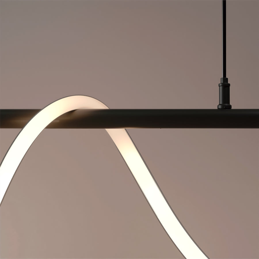 Πολυέλαιος DIVINO LED με εύκαμπτο σωλήνα σιλικόνης - 24W, ρυθμιζόμενο φως, ματ μαύρο