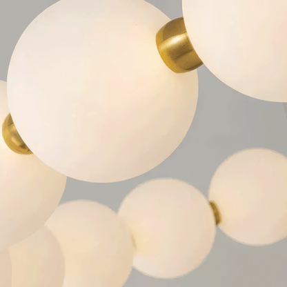 Nova 57W Ακρυλικός LED Κρεμαστός Πολυέλαιος με Τηλεχειριστήριο, Ρυθμιζόμενο, 3000K/4000K/6000K, Χρυσό, Μέταλλο και Ακρυλικό