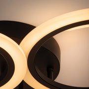 Πολυέλαιος LED με τηλεχειριστήριο BETTY 82W, 6 Κύκλοι, Κρύο/Ζεστό/Ουδέτερο φως, Ρυθμιζόμενο, Μαύρο