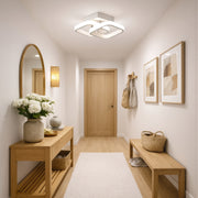 Πολυέλαιος LED VERTEX Matrix, Επικαλυπτόμενα διαμάντια, Μεταλλικά πλαίσια, 11W, 2 Διαμάντια, Κρύο/Ζεστό/Ουδέτερο φως 3000K/4000K/6000K, Λευκό