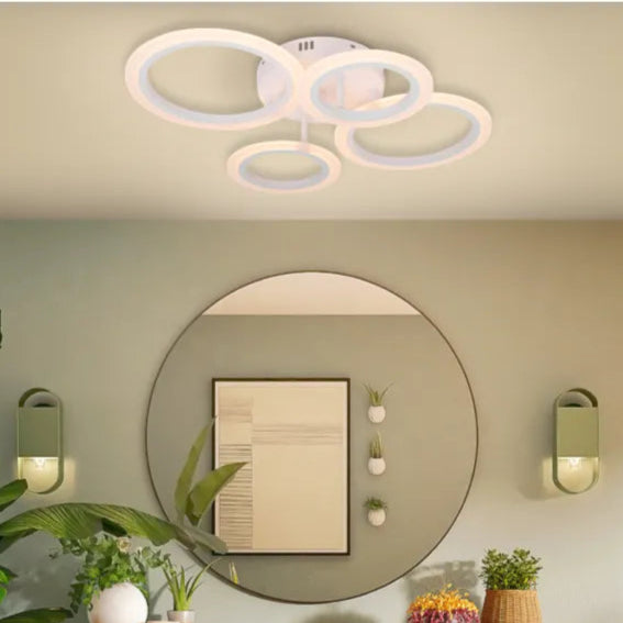 LED LED LED Remote 44W Betty White - 4 κύκλοι, Dimable, κρύο/ζεστό/ουδέτερο φως