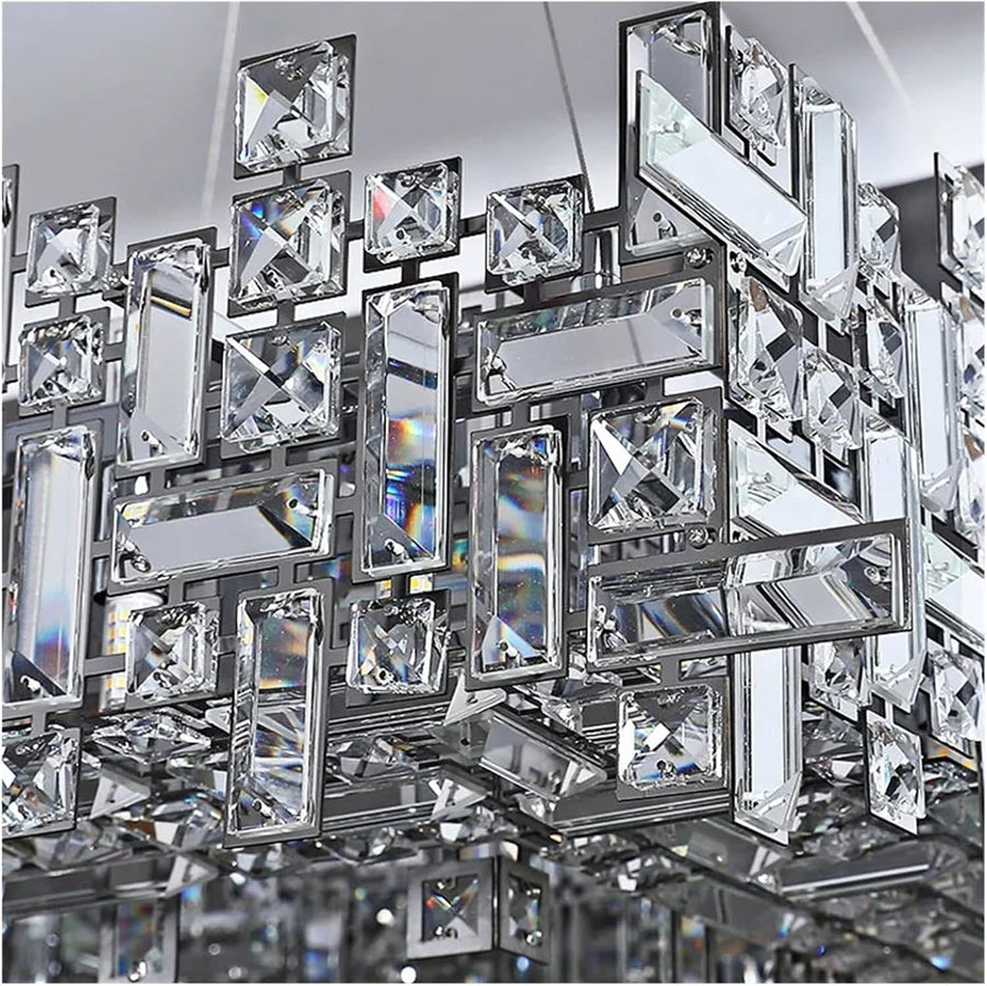 Crystal Chandelier RZ-2/500x500GD, 10xE14, Διάμετρος 50cm, Ρυθμιζόμενο ύψος, Γυαλιστερό Χρυσό, Ρυθμιζόμενο Ύψος, Κομψή σχεδίαση