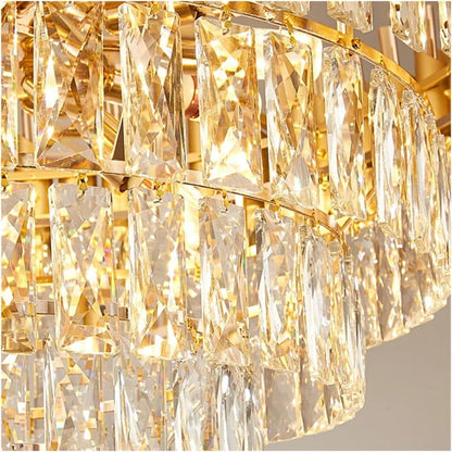 VERSAILLES Supremo Crystal Chandelier, CC900/800GD, 12xE14, Διάμετρος 80cm, Γυαλιστερό Χρυσό, Ρυθμιζόμενο Ύψος, Μέταλλο και Κρύσταλλο