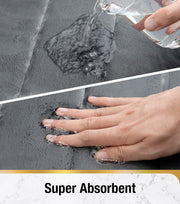 Σετ 3 Χαλάκια Μπάνιου, 50x40 cm, Μπλε, Αντιολισθητικό