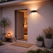 Ellis Εξωτερικό φως τοίχου LED, 6W, 6 πηγές φωτός, θερμό φως, μαύρο