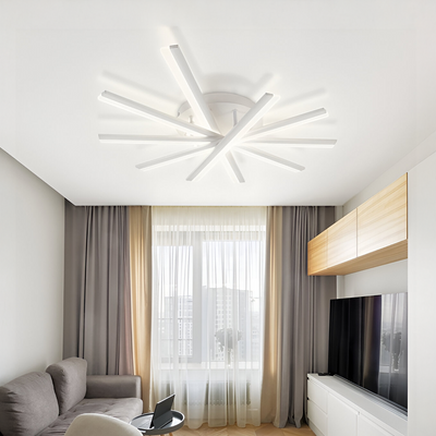 Πολυέλαιος LED με τηλεχειριστήριο ZOE, 67W, Κρύο/Ζεστό/Ουδέτερο φως, Ρυθμιζόμενο, Λευκό