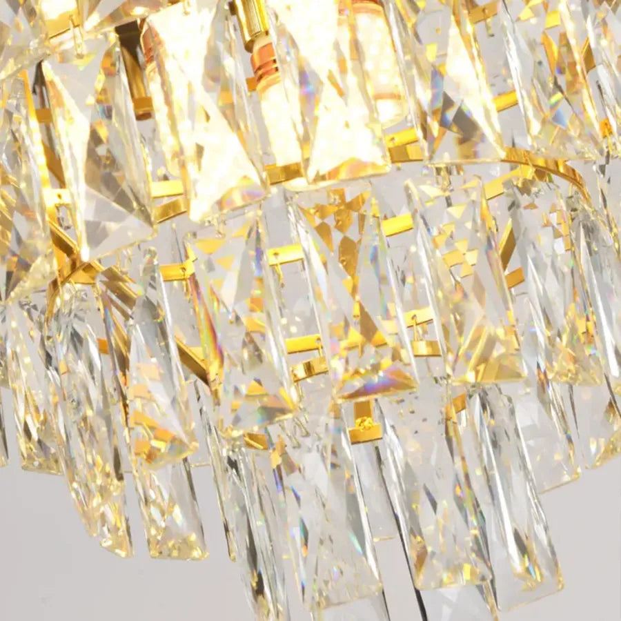 Crystal πολυέλαιο Versailles Petito 3xe14, διάμετρο 30cm, γυαλιστερό και λευκό χρυσό, ρυθμιζόμενο ύψος