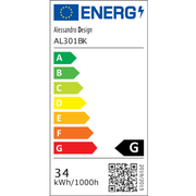 Πολυέλαιος CADE LED 34W, 4 Στοιχείων, Γραμμικό, Κρύο/Ζεστό/Ουδέτερο φως, Μαύρο