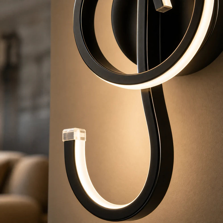 Επιτοίχιο Φωτιστικό LED Key Sol 34W Κρύο/Ζεστό/Ουδέτερο φως Μαύρο Μεταλλικό