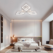 LED πολυέλαιος με τηλεχειριστήριο Angiolo, 64W, 3 πέταλα, κρύο/ζεστό/ουδέτερο φως, ασταθές, λευκό