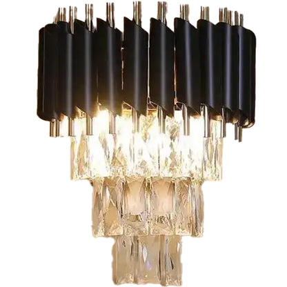 VERSAILLES Piccolo Crystal Chandelier Light, 2xE14, Μαύρο