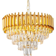 VERSAILLES Crystal Chandelier Elegance 8x E14, Διάμετρος 50cm, Χρυσό, Ρυθμιζόμενο Ύψος