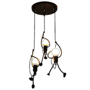 MODERN Πολυέλαιος, Τύπος Εκκρεμές, FANTASIA, Φιγούρα, 3xE27, Ρυθμιζόμενο ύψος, Μαύρο