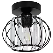 Monica Chandelier, 1 X E27, Μαύρο, Μεταλλικό / Γυαλί