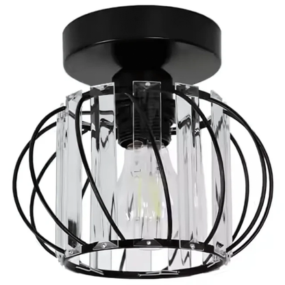 Monica Chandelier, 1 X E27, Μαύρο, Μεταλλικό / Γυαλί