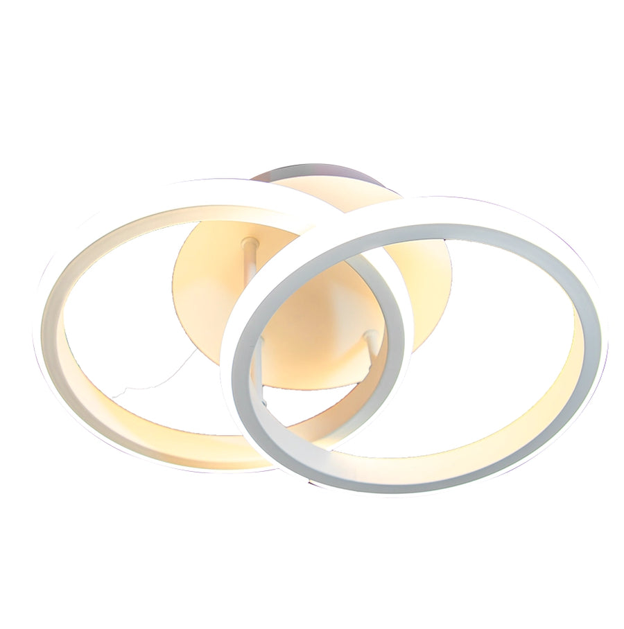 Πολυέλαιος LED VERTEX CIRCULA 21W, 2 Κύκλοι, Μεταλλικοί Σκελετοί, Κρύο/Ζεστό/Ουδέτερο φως, Λευκό