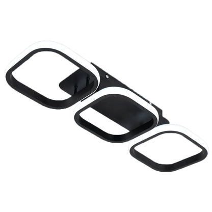 Πολυέλαιος LED VERTEX 34W, 3 Τετράγωνα, Γραμμικό, Κρύο/Ζεστό/Ουδέτερο φως, Μαύρο