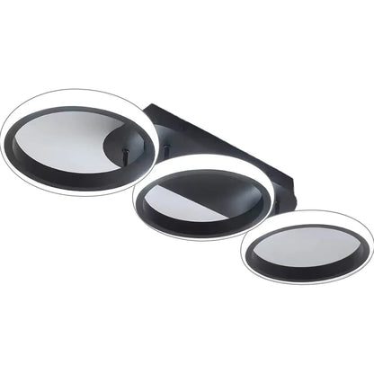 Πολυέλαιος ELIO LED 24W, 3 κύκλοι, Γραμμικό, Κρύο/Ζεστό/Ουδέτερο φως, Μαύρο