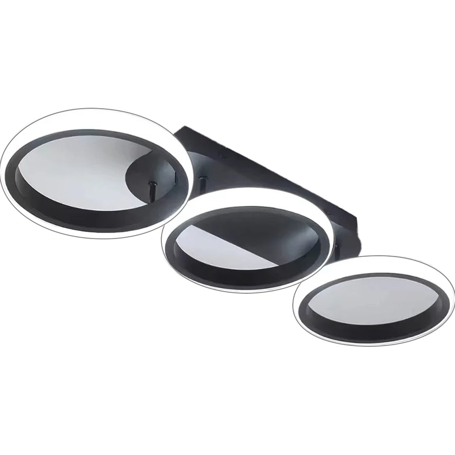 Πολυέλαιος ELIO LED 24W, 3 κύκλοι, Γραμμικό, Κρύο/Ζεστό/Ουδέτερο φως, Μαύρο