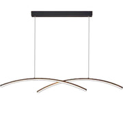 Πολυέλαιος LED με τηλεχειριστήριο FLUIRA, 52W, Κρύο/Ζεστό/Ουδέτερο φως, Ρυθμιζόμενο, Μαύρο