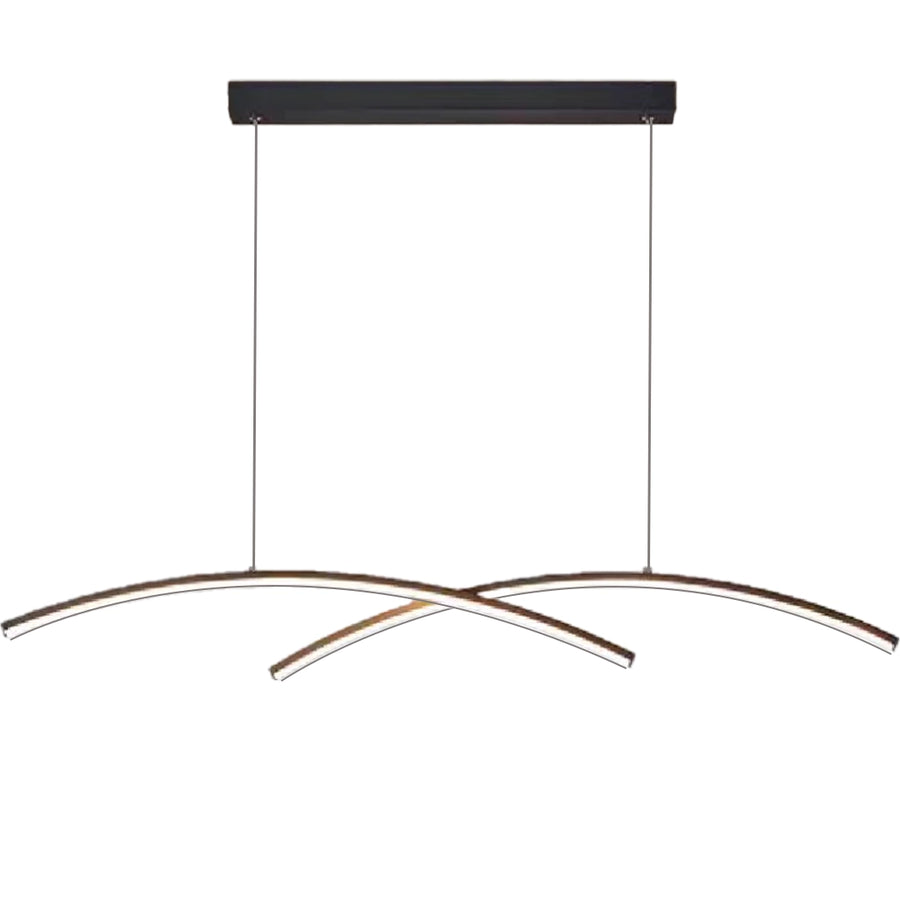 Πολυέλαιος LED με τηλεχειριστήριο FLUIRA, 52W, Κρύο/Ζεστό/Ουδέτερο φως, Ρυθμιζόμενο, Μαύρο