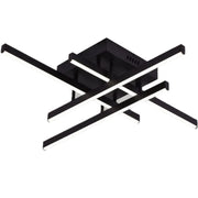 Πολυέλαιος LED με Τηλεχειριστήριο LINEX, 52W, 4 Στοιχείων, Γραμμικό, Κρύο/Ζεστό/Ουδέτερο φως, Ρυθμιζόμενο, Μαύρο