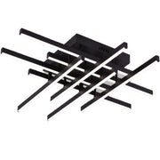 Πολυέλαιος LED με Τηλεχειριστήριο LINEX, 108W, 8 στοιχεία, Κρύο/Ζεστό/Ουδέτερο φως, Ρυθμιζόμενο, Μαύρο