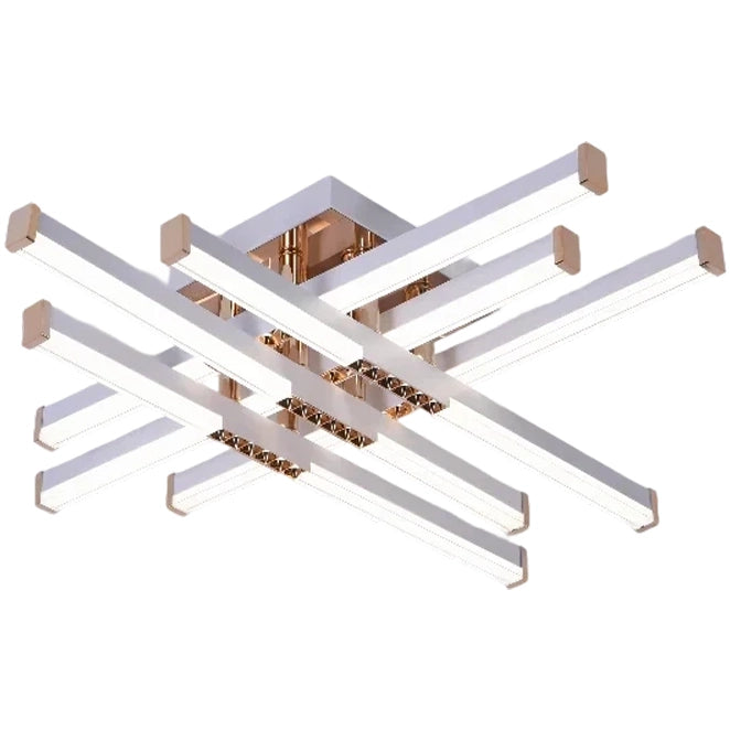 Πολυέλαιος LED με Τηλεχειριστήριο LT178/6WH, 84W, 6 Στοιχεία, Κρύο/Ζεστό/Ουδέτερο φως, Ρυθμιζόμενο, Λευκό