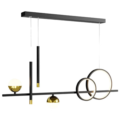 Κρεμαστός πολυέλαιος LED με τηλεχειριστήριο DAMARA 44W, Κρύο/Ζεστό/Ουδέτερο φως, Ρυθμιζόμενο, Μαύρο, Ρυθμιζόμενο ύψος