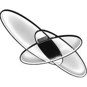 Πολυέλαιος LED με τηλεχειριστήριο ORBITA 74W, 3 Στοιχείων, Οβάλ, Κρύο/Ζεστό/Ουδέτερο φως, Ρυθμιζόμενο, Μαύρο