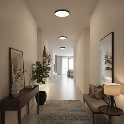 SOLIS LED φωτιστικό οροφής 27cm 20W Cold Light, Μαύρο