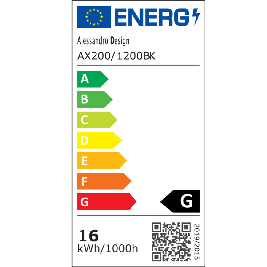 Mack Φωτιστικό τοίχου LED εξωτερικού χώρου, Μήκος 120cm, 16W, IP65, Μεταλλικό, Γραμμικό, Μαύρο