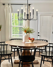 Πολυέλαιος AVANT Μεταλλικός, Τύπος μενταγιόν με μπράτσα, Στρογγυλός, 6xE14, Μαύρος