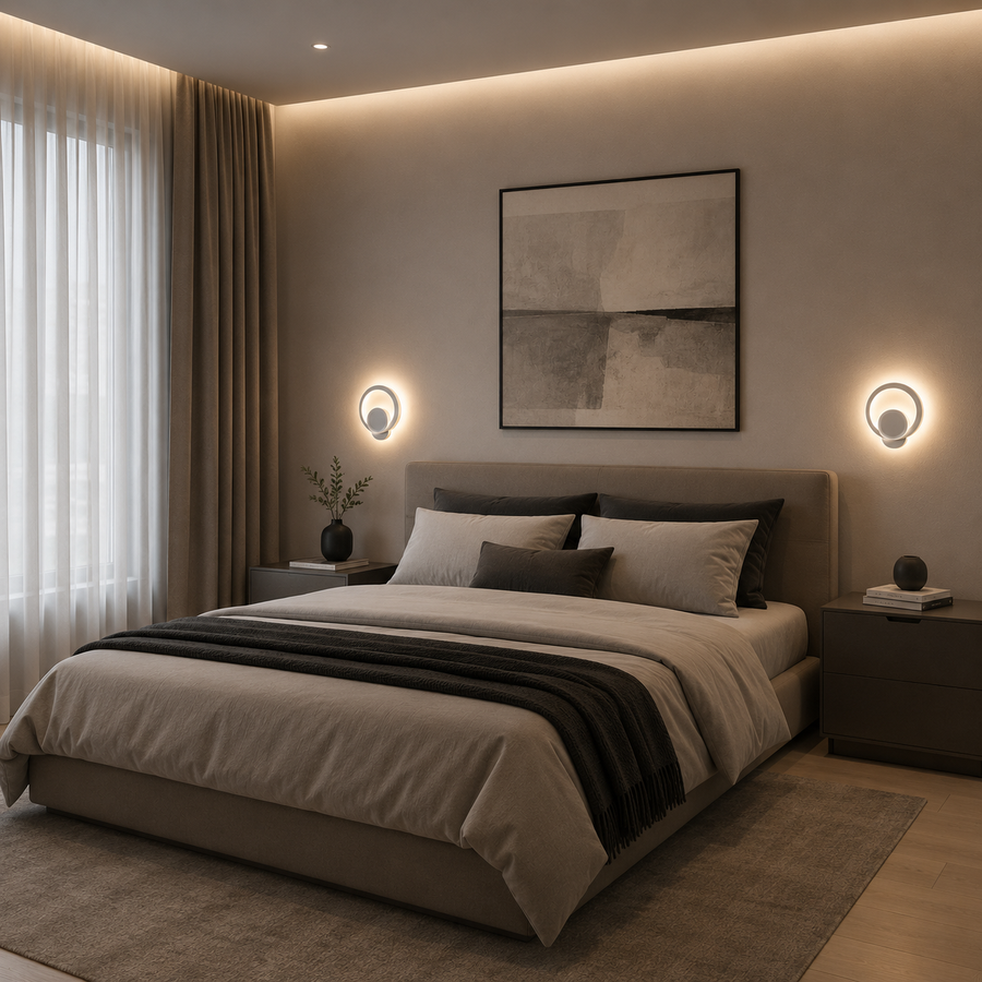 Εφαρμογή Urban LED 19W στρογγυλό φως Cold/Warm/Neutra Acrylic and White Metal
