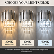 BLOIS Piccolo Crystal Chandelier Light, 2xE14, Glossy Chrome