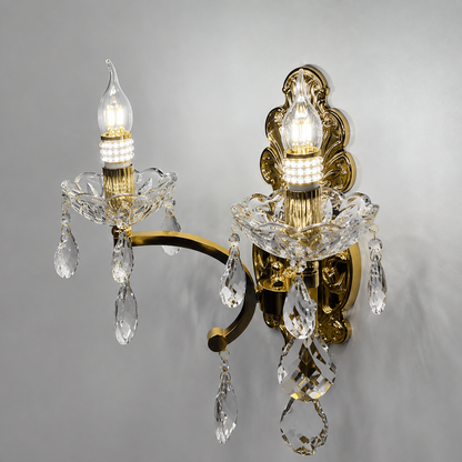 Φωτιστικό τοίχου WATSON LAKE Crystal, 2xE14, Metal and Crystal, Gold