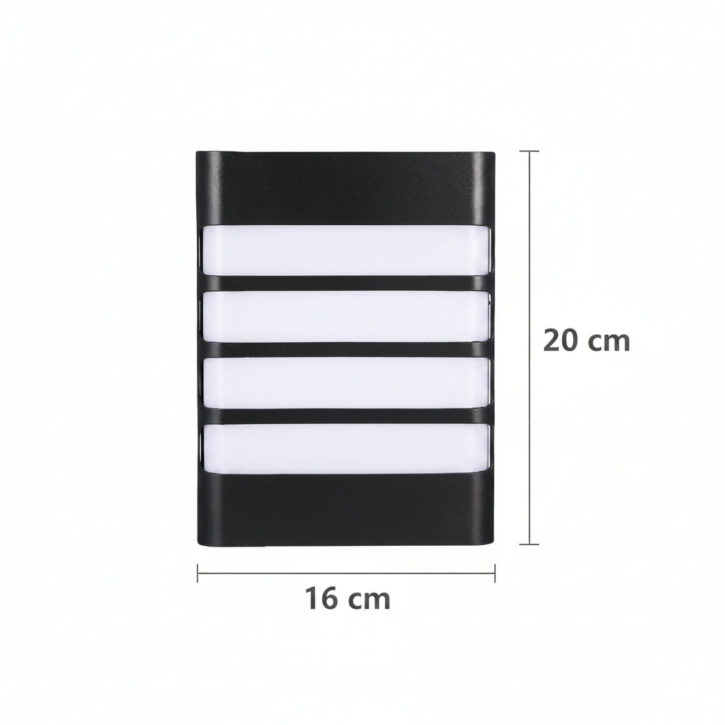 Raisa Outdoor Wall Light, 18W, 3000K, Black Outdoor Wall Light Προεπιλεγμένος τίτλος Alessandro Design
