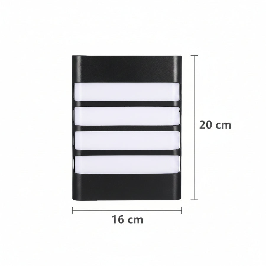 Raisa Outdoor Wall Light, 18W, 3000K, Black Outdoor Wall Light Προεπιλεγμένος τίτλος Alessandro Design