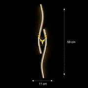 LED Διακοσμητικό Φωτιστικό τοίχου FYAN, 48W, 59x14cm, Ζεστό / Ουδέτερο / Κρύο φως, Χρυσό, Μέταλλο και Ακρυλικό