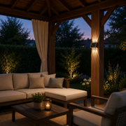 Φωτιστικό τοίχου Solaris Exterior LED, 6 Πηγές Φωτός, Θερμό Φως, Μαύρο