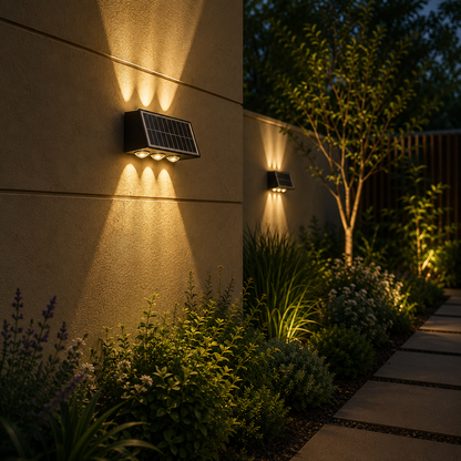 Φωτιστικό τοίχου Solaris Exterior LED, 6 Πηγές Φωτός, Θερμό Φως, Μαύρο